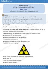 Đề tham khảo thi Vật lí THPT (Đề số 7) - có lời giải chi tiết